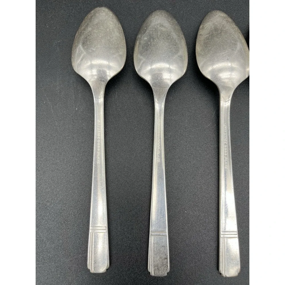 Grenoble Silverplate Teaspoon Set 6 Pieces Circa 1938 Oneida Silver